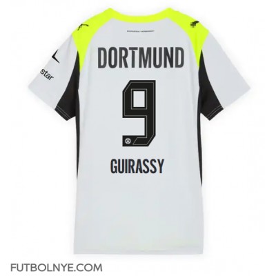 Camiseta Borussia Dortmund Serhou Guirassy #9 Visitante Equipación para mujer 2025-26 manga corta Camiseta Borussia Dortmund Serhou Guirassy #9 Visitante Equipación para mujer 2025-26 manga corta